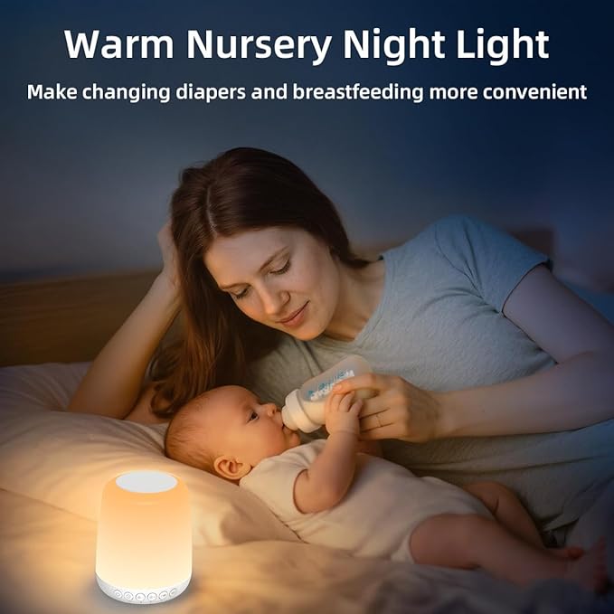 iMosleep Night Light LED Touch Night Dimmable with 20 Levels of Brightness 4 Timer Rechargeable Battery for Bedroom Baby Nursery Living Room Home for Kids and Adult Breastfeeding Sleep Aid White