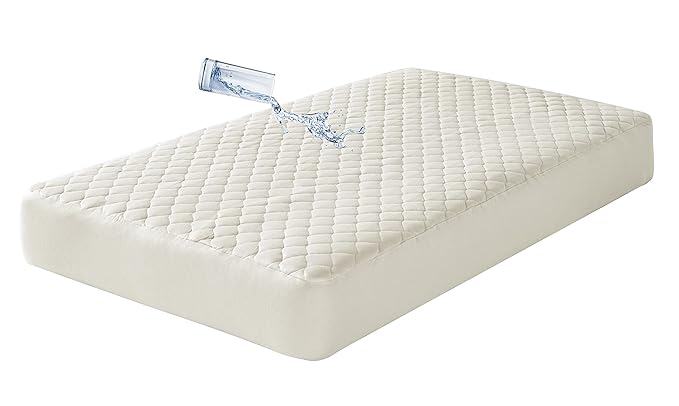 American Baby Company Waterproof Crib and Toddler Mattress Protector, Quilted Fitted Protector Pad Cover Made with Organic Cotton Top Layer, 52“ x 28" (Pack of 2)