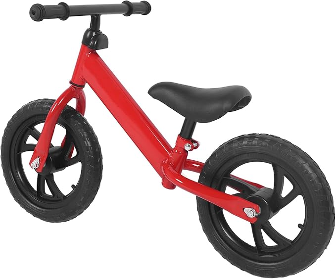Drfeify Toddler Balance Bicycle High Carbon Steel Adjustable Seat Height 2 Foam Rubber Wheels Kids Walker Bike for Balance Training Kids Sports