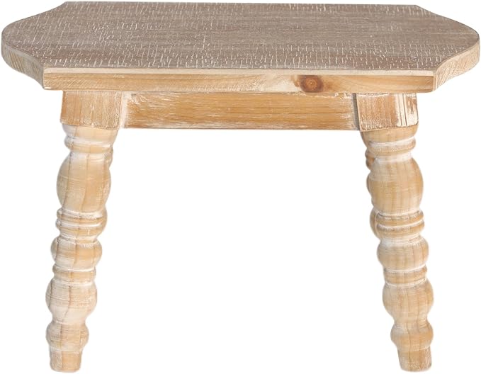 dwellington Wooden Bathroom Wood Foot Stool for Adults Kids, Bedside Step Planter Stool for Kitchen(Natural)