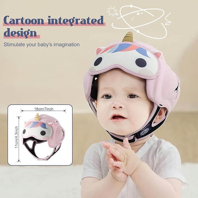 MamboBaby Baby Safety Helmet, Baby Head Protector for Crawling & Walking, Ultra-Lightweight Breathable - Soft Adjustable Toddler Head Guard, Anti-Bump, for 10-24 Months