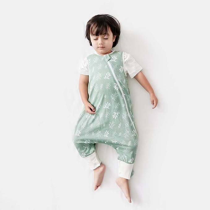 Duomiaomiao 0.5 TOG Toddler Sleep Sack 36-48 Months 100% Cotton Lightweight Baby Sleep Sack with Feet, Breathable Comfy Toddler Wearable Blanket