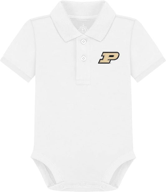 Creative Knitwear College Baby Polo Bodysuit Solid - Team Logo, Multiple Colors, for Boys & Girls (0-12 Months)