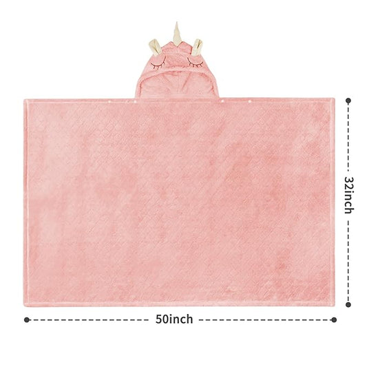 Hooded Baby Towels Girl Baby Bath Towels Toddler Towels for Girls 0-5 Years, 2-Pack Ultra Soft & Absorbent Baby Girl Bath Towel Toddler Bath Towel, Large 50''x32'' Baby Hooded Towel Girl