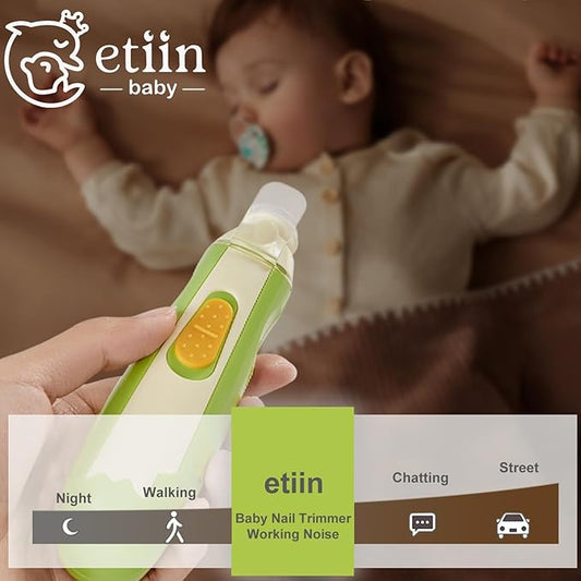 Baby Electric Nail Trimmer | Safe + Easy Baby Nail File, Baby Nail Clipper + Nail Filer Buffer for Newborn, Toddler, or Children's Fingernails/Toenails, 7 Grinding Heads, LED Light, Storage Case