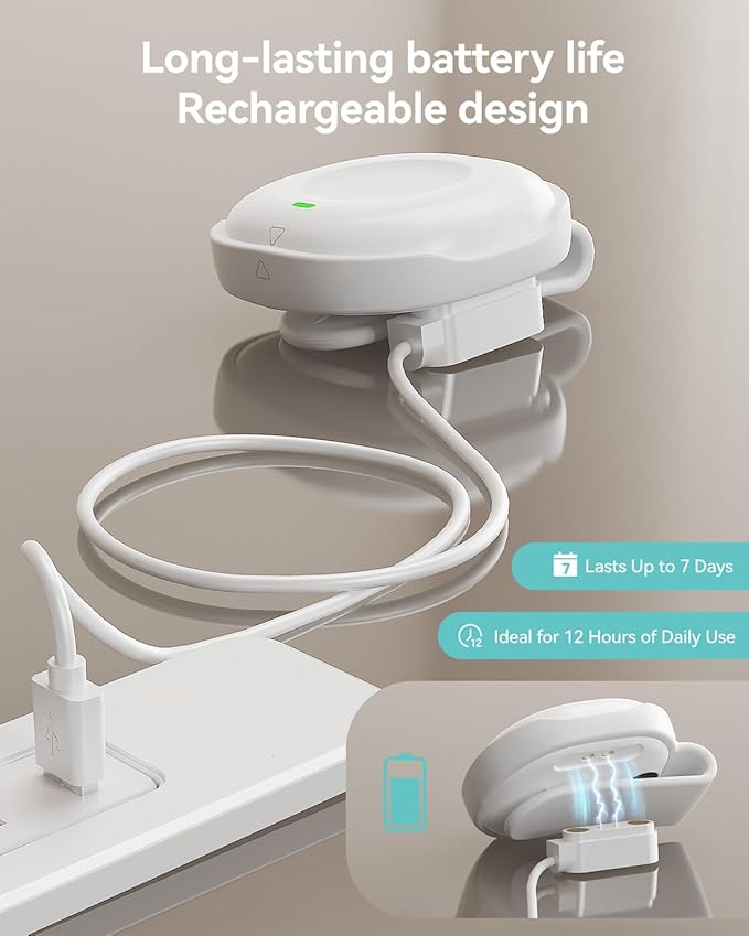 Babytone Smart Baby Monitor – Baby Breathing Monitors with Rollover & Overheating Alarms, Long Battery Life, Real-Time Temperature Tracking, Free App for Infants & Newborns 0-24 Months (Sleep Clip)