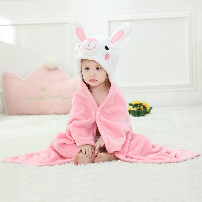 Wearable Blanket Hoodie for Kids Toddlers Hooded Towels Soft Cozy Wearable Throw Blanket Hoodie for Boys Girls