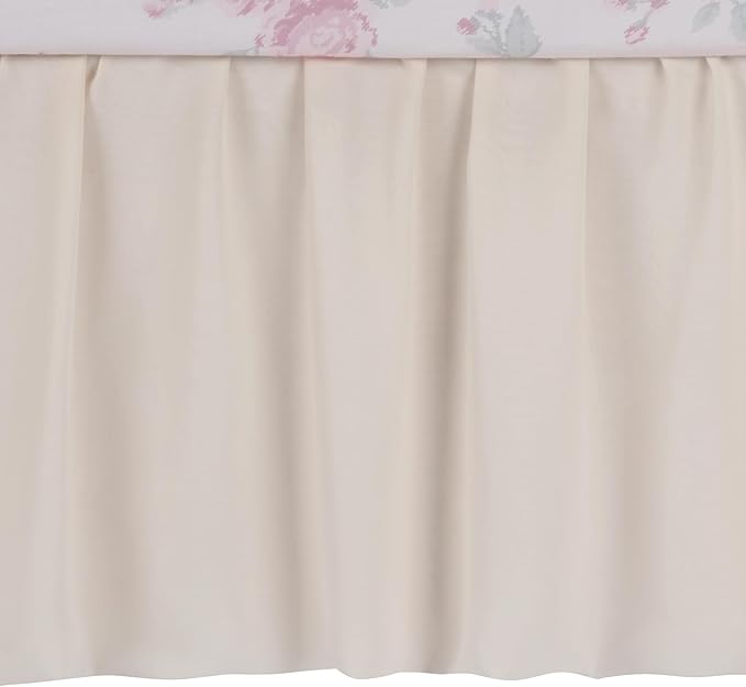 Lambs & Ivy Coquette Floral Pink Bows Aesthetic 3-Piece Baby Crib Bedding Set