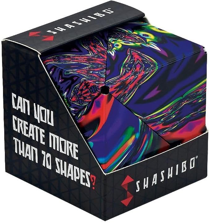 Shashibo Shape Shifting Box - Award-Winning STEM Fidget Toy with Strong Magnets - Fidget Cube Transforms Into 100+ Shapes, Christmas Stocking Stuffers Gift for Kids, Teens, and Adults (Chaos)