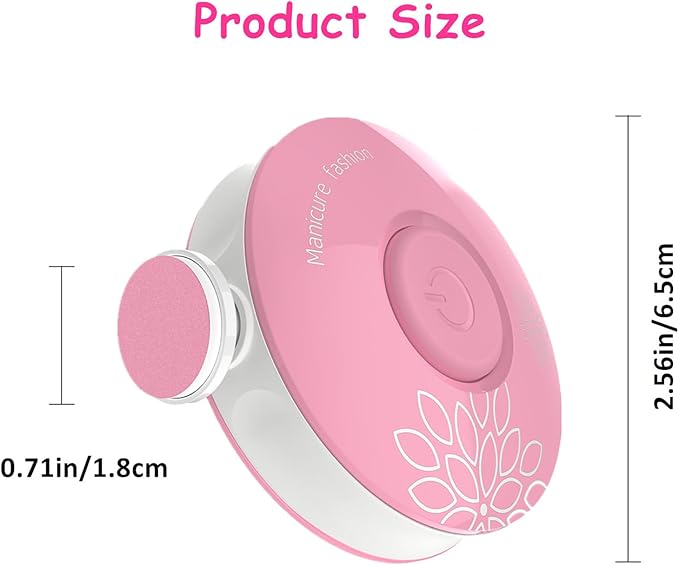 Baby Nail Trimmer Electric, Safe + Easy Baby Nail File, Baby Nail Clippers Nail Trimmer Kit for Newborn Infant Toddler, 6 Grinding Heads, Battery Operated (Battery Not Included) Pink