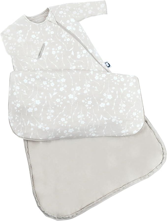 GUNAMUNA Long Sleeve Sleep Sack for Babies, Wearable Sleep Bags, Soft Rayon, 1.0 TOG, Essentials for Newborns
