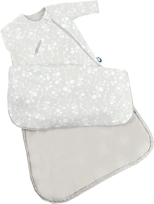 GUNAMUNA Long Sleeve Sleep Sack for Babies, Wearable Sleep Bags, Soft Rayon, 1.0 TOG, Essentials for Newborns