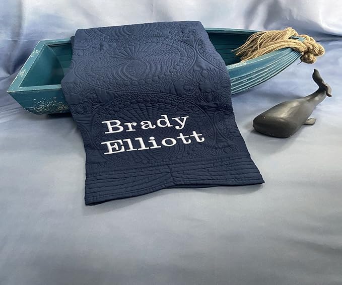 Personalized Baby Blanket Baby Quilt Monogrammed Blankets for Boys and Girls Embroidered Baby Gifts Plaque