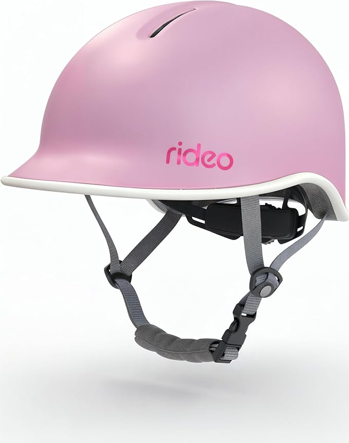 Rideo Kids Bike Helmet for Kids 3-5, Advanced Safety Girls Helmet, Adjustable & Multi-Sport, Patented Safety Buckle, Toddler to Youth