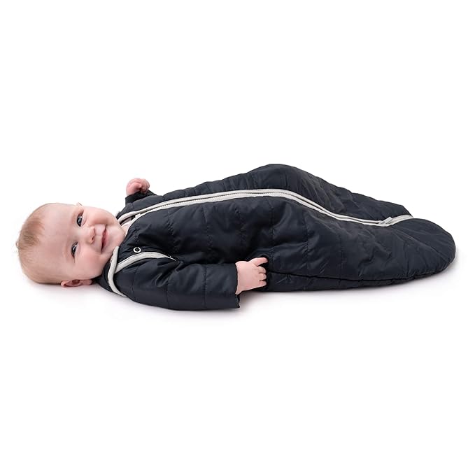baby deedee Sleep Nest Travel Quilted Baby Sleeping Bag Sack with Sleeves, Ink, Small (0-6 Month)