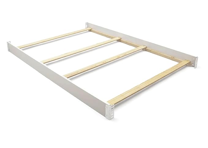 Full-Size Conversion Kit Bed Rails Compatible with Archer Convertible Cribs by Delta Children - Solid Wood Rail #0050 - Toddler & Adult Bed Rail for Full-Size - Nursery Furniture (Bianca White - 130)