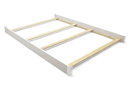 Full-Size Conversion Kit Bed Rails Compatible with Archer Convertible Cribs by Delta Children - Solid Wood Rail #0050 - Toddler & Adult Bed Rail for Full-Size - Nursery Furniture (Bianca White - 130)