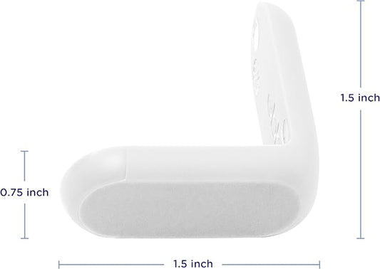 Ubbi Corner Protectors, Furniture Corner Guards for Baby and Toddlers, Baby Proof Covers, Baby Safety, White, 16 Piece Set