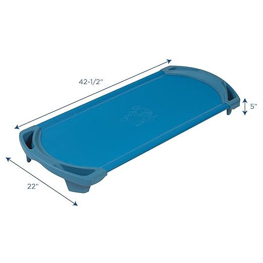 Angeles AFB5731OB Space Line Single Cot, Toddler, 42.5" Height, 22" Length, 5" Width, Blue