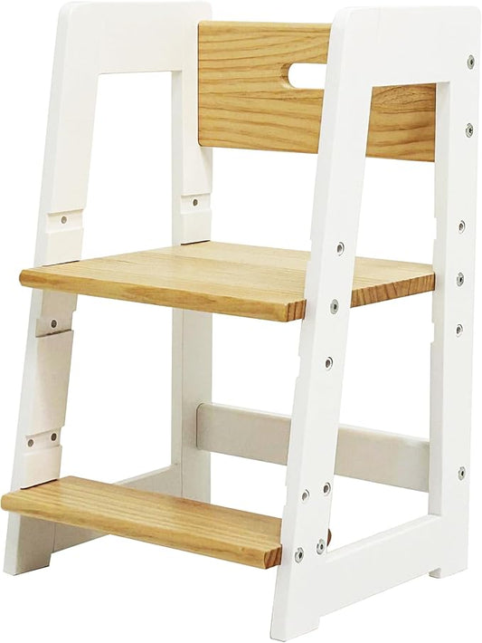 Damoch Family® 2-in-1 Premium Toddler Weaning Chair & Step Stool - Kids Portable Stool for Bathroom Training and Kitchen Learning | Reach/CPSC/CPC Certified | Multi-Functional Kids Furniture (18mo+)