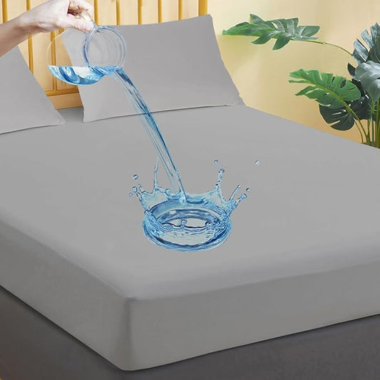 Waterproof Mattress Protector Full Size, Breathable Mattress Cover, Fitted Deep Pocket Mattress Pad Cover Stretches up to 21 Inches, Soft Noiseless Bed Cover