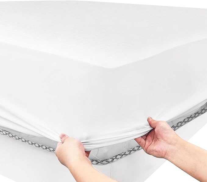 for College Dorm Mattress Protector Twin XL 39"x 80" Fitted Sheet Style up to 18 inch Depth, Menstrual Period Protection, w Stretchy Elastic Skirt Band