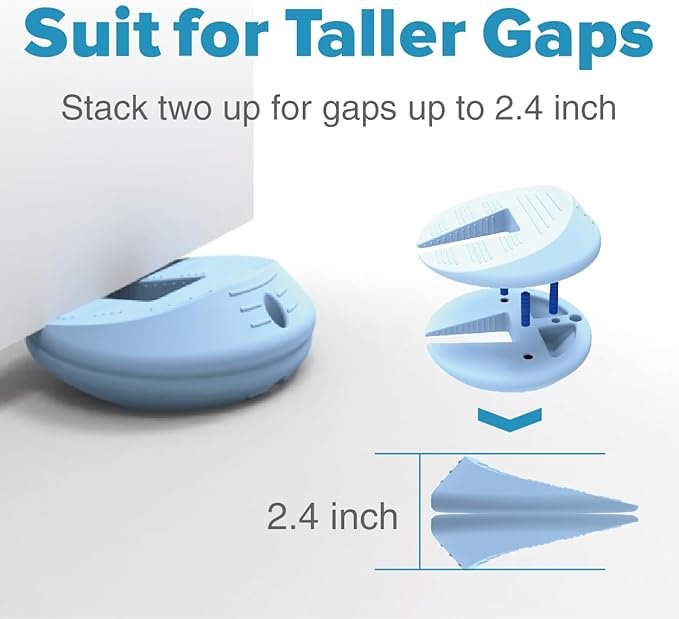 Neobay Door Pinch Guard and Door Slam Stopper, Durable Silicone Door Finger Pinch Guard, Prevents Finger Pinch Injuries, Slamming on Even Heavy Doors, Door Safety for Kids, 4 Packs Blue Upgraded.