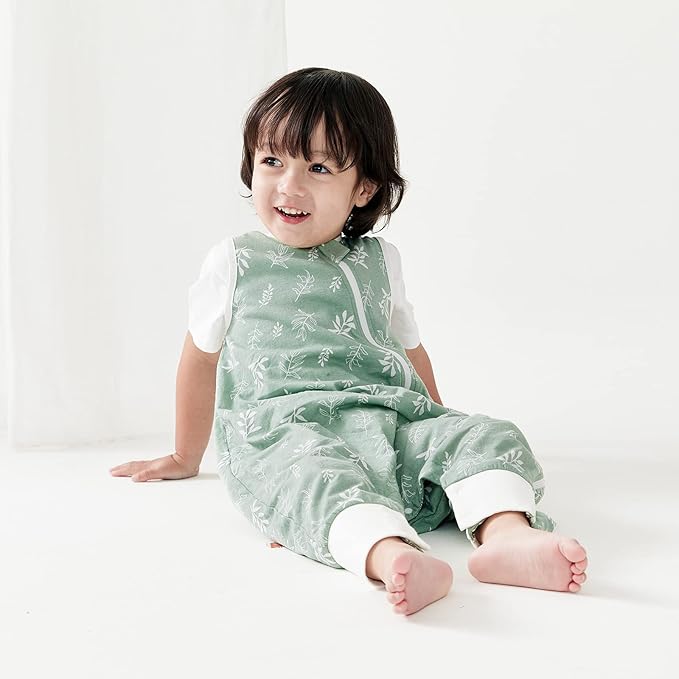 Duomiaomiao 0.5 TOG Toddler Sleep Sack 36-48 Months 100% Cotton Lightweight Baby Sleep Sack with Feet, Breathable Comfy Toddler Wearable Blanket