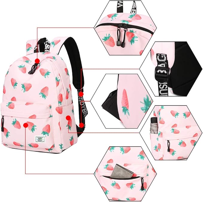 mygreen Kids Backpack, Kawaii Girls Backpack for School