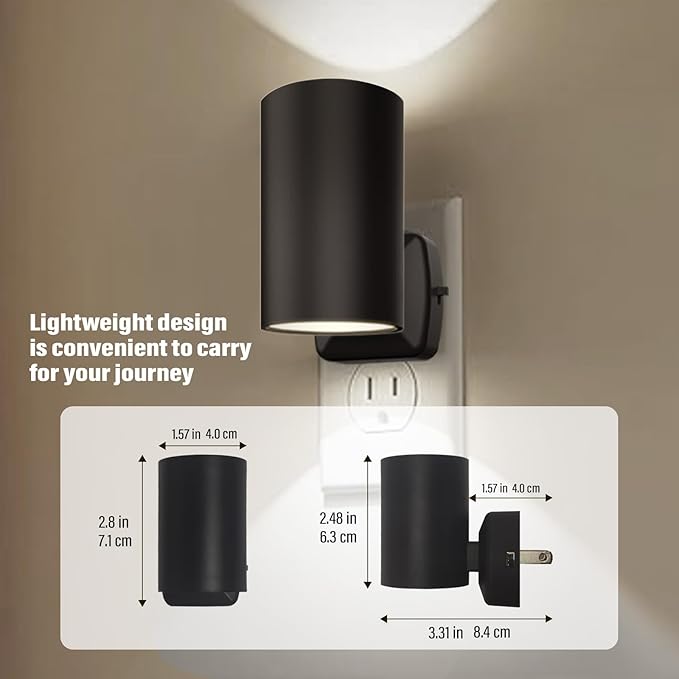 NOVELUX ETL Certified 5700K Night Light, Modern Nightlights Plug in Wall, Dusk to Dawn Sensor LED Night Light, Cool White, Adjustable Brightness, Bathroom Nightlight for Hallway, Stairway, 8 Pack