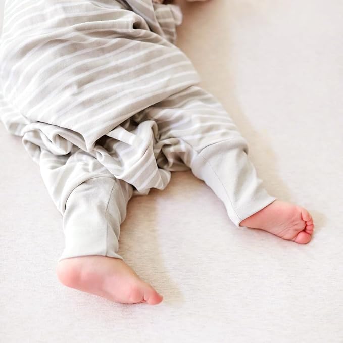 Woolino 4 Season Baby Sleep Bag or Sack with feet, Australian Merino Wool and Organic Cotton, Toddler Sleeping Bag, 3-4T, Birch Gray