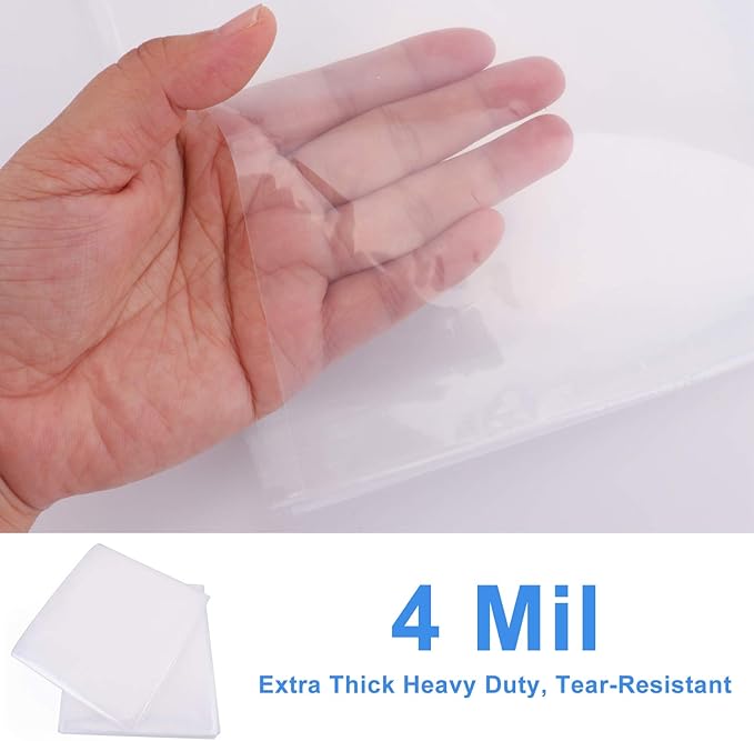 4 Mil Mattress Bags for Moving 2 Pack Mattress Cover Full Size Mattress Storage Bag - Plastic Wrap Moving Mattress Protector for Storage