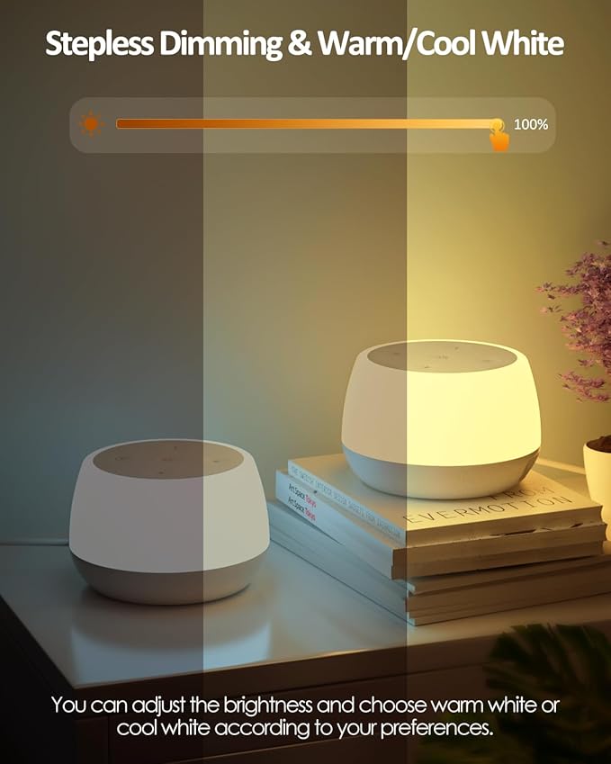 Bonsery Kids Night Light Touch 3 Modes & 9 Colors Changing, Rechargeable Bedside Lamp Stepless Dimmable, Portable Touch Table Lamp with Timing & Memory, Soft Eye Caring Night Lamp for Kids Adults