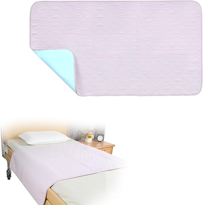 Incontinence Bed Pads for Adults Washable Waterproof, Super Absorbent Protection Pet Pee Pads ,Reusable Quick Drying Underpads for Kids/Elderly (34''x52'')