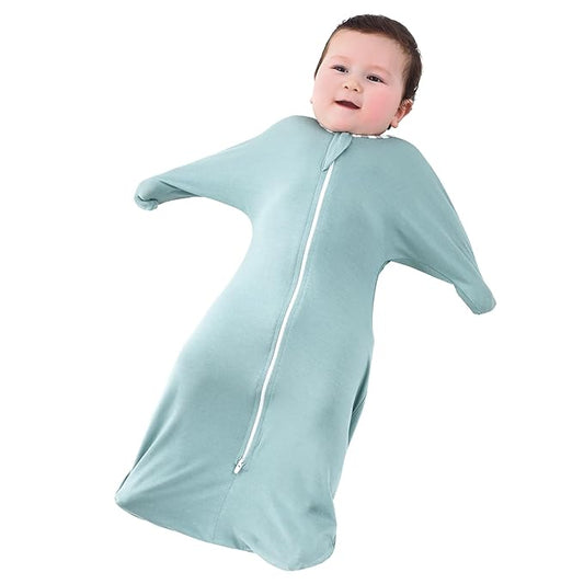 PuppyPaws Baby Sleep Sack, Transitional Swaddle, Swaddles for Newborns，1.0 Tog Sleep Sack 6-9 Months, Wearable Blanket Baby with 2-Way Zipper