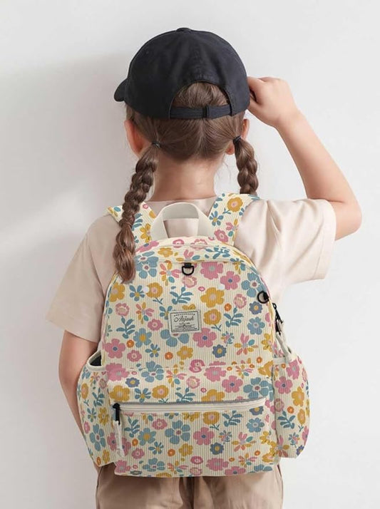 atgark Corduroy Toddler Backpack for Girls 2-5: Preschool Backpack for Girls