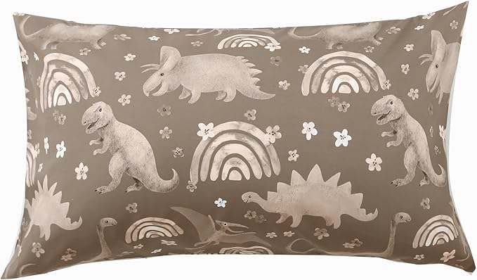 4 Piece Toddler Bedding Set for Boys,Soft Crib Bed Sheets Set in a Bag Including Comforter, Flat Sheet, Fitted Sheet and Pillowcase(Dinosaur)