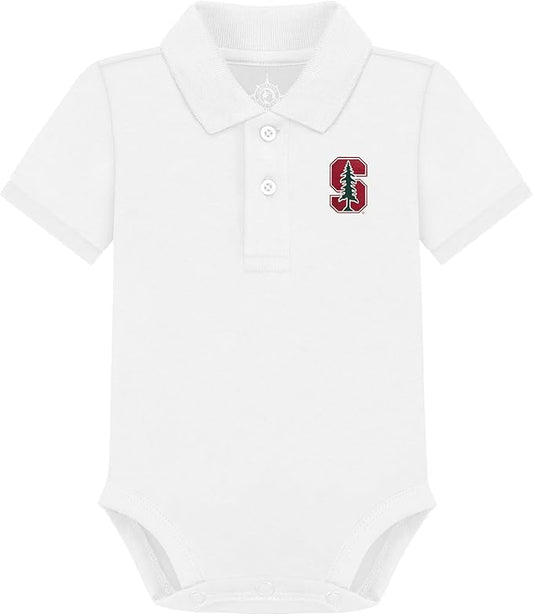 Creative Knitwear College Baby Polo Bodysuit Solid - Team Logo, Multiple Colors, for Boys & Girls (0-12 Months)