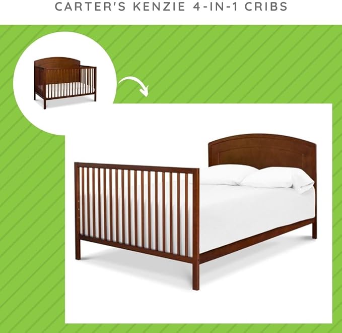 Universal Twin and Full-Size Conversion Kit Bed Rails for Davinci Baby Convertible Cribs - Solid Wood Rail - Toddler & Adult Bed Rail for Twin & Full-Size Bed - Nursery Furniture (Espresso)