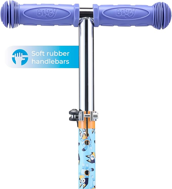 Self Balancing Kick Scooter with Light Up Wheels, Extra Wide Deck, 3 Wheel Platform, Foot Activated Brake, 75 lbs Limit, Kids & Toddlers Girls or Boys, for Ages 3 and Up