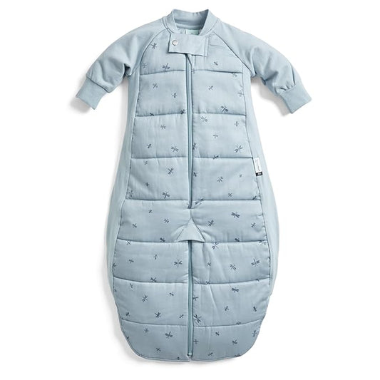 ergoPouch Sleep Suit Bag 3.5 TOG – Baby Sleep Sack & Wearable Blanket, 2-in-1 Convertible Sack to Suit with Legs for Safe Movement, Regulates Temperature Overnight, Unisex (2-4 Years, Dragonflies)