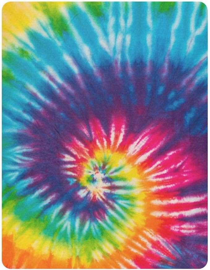 Tie Dye Rainbow Crib Sheets Soft Breathable Fitted Baby Playard Sheets Mattress Cover for Girl Boys, 39" x 27" x 5"