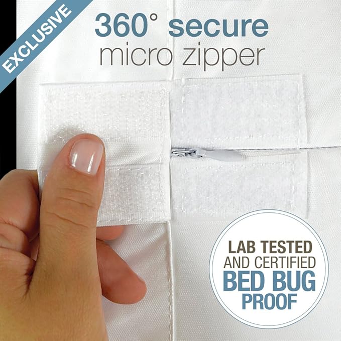 SafeRest Zippered Mattress Protector - Premium 6-9 Inch Waterproof Mattress Cover for Bed - Breathable, Noiseless Washable Mattress Encasement - Twin