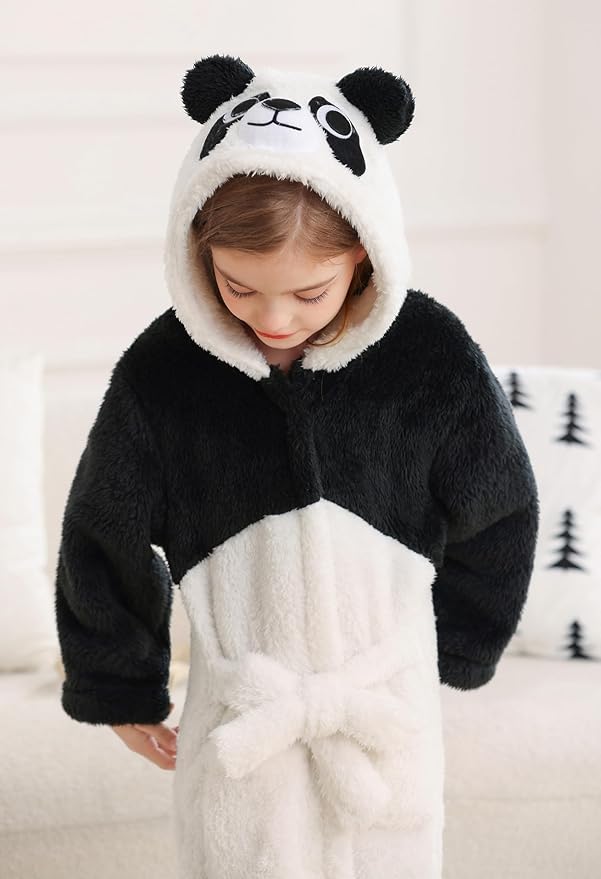 CuteOn Bathrobe for Women Soft Fleece Hooded Plush Loungewear