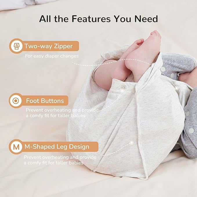 Transition Baby Swaddle 3-6 Months 12-18 lb, Arms In/Out Swaddle Sleep Sack with 2-Way Zipper Moisture-Wicking Fabric, Improves Sleep Snug Fit Helps Calm Startle Reflex