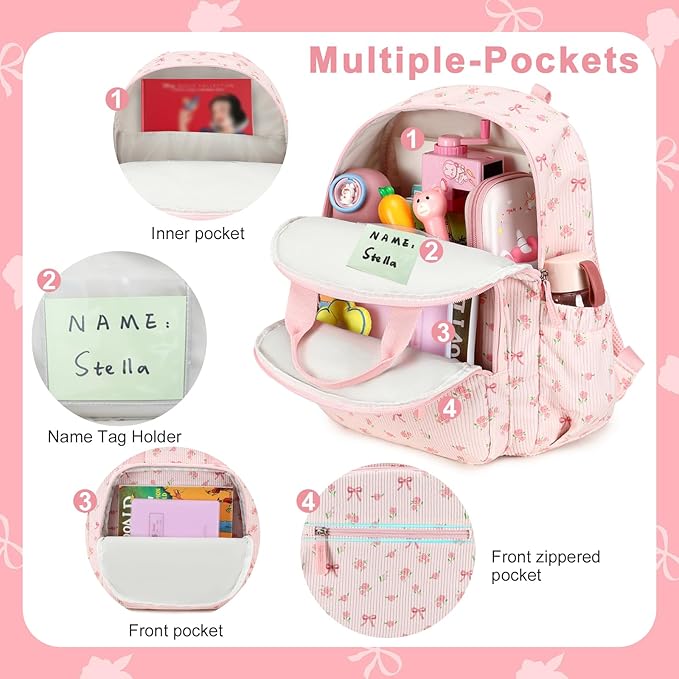 Bluboon Kids Backpack for Girls Boys 4-8 Cute 15" School Backpacks Preschool Kindergarten Bookbags Daycare Travel