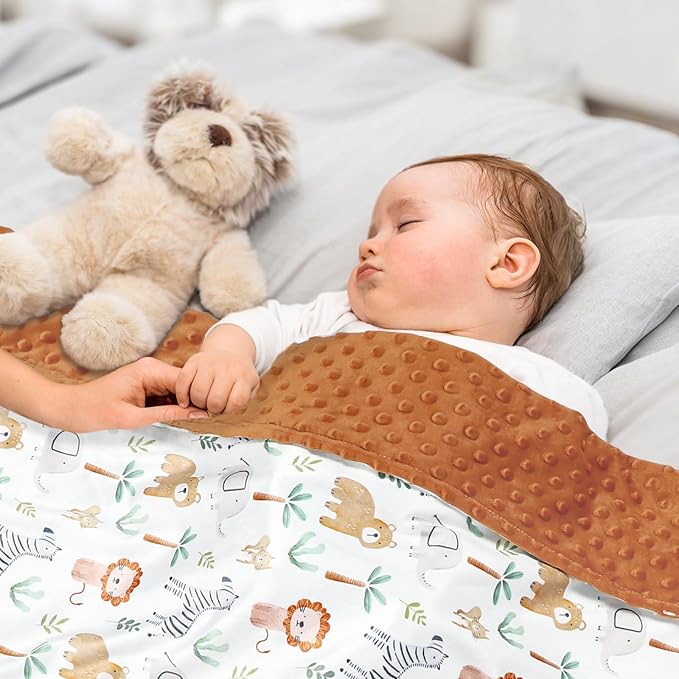 Baby Blankets for Girls, Toddler Newborn Blanket Double Layer with Dotted Backing Crib Receiving Blanket for Toddler Nursery Bed Blanket, Animal, 30x40 Inches