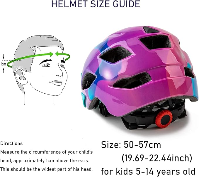 Kids Helmet, SIFVO Kids Bike Helmet Boys and Girls Bike Helmet with Cool Visor Helmet for Kids 5-14, Kids Bike Helmets Youth Bike Helmet Adjustable & Lightweight 50-57cm