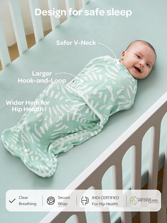 Momcozy Swaddles for Newborns, Quiet Fastner Suitable for Infant 0-3 Months, New-Parent-Friendly Swaddle Sack, Reduce Startle Reflex, Newborn Boys Girls Registry Essentials, 2-Pack, Bravery