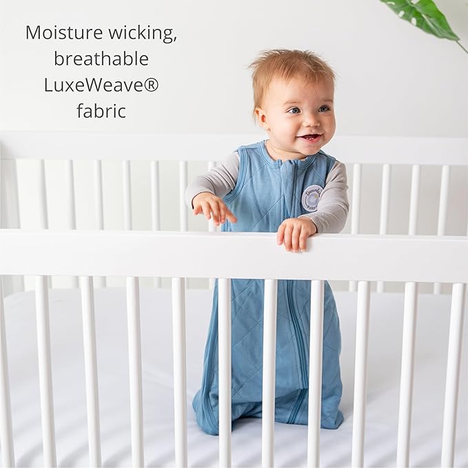 Dreamland Baby Lightweight Bamboo Viscose Sleep Sack (6-12 Months). 1.0 TOG Ultra Soft Blanket w/ 2-Way Zipper. 95% Viscose, 5% Spandex (Forest). Mom-Owned US Business, Premium Materials